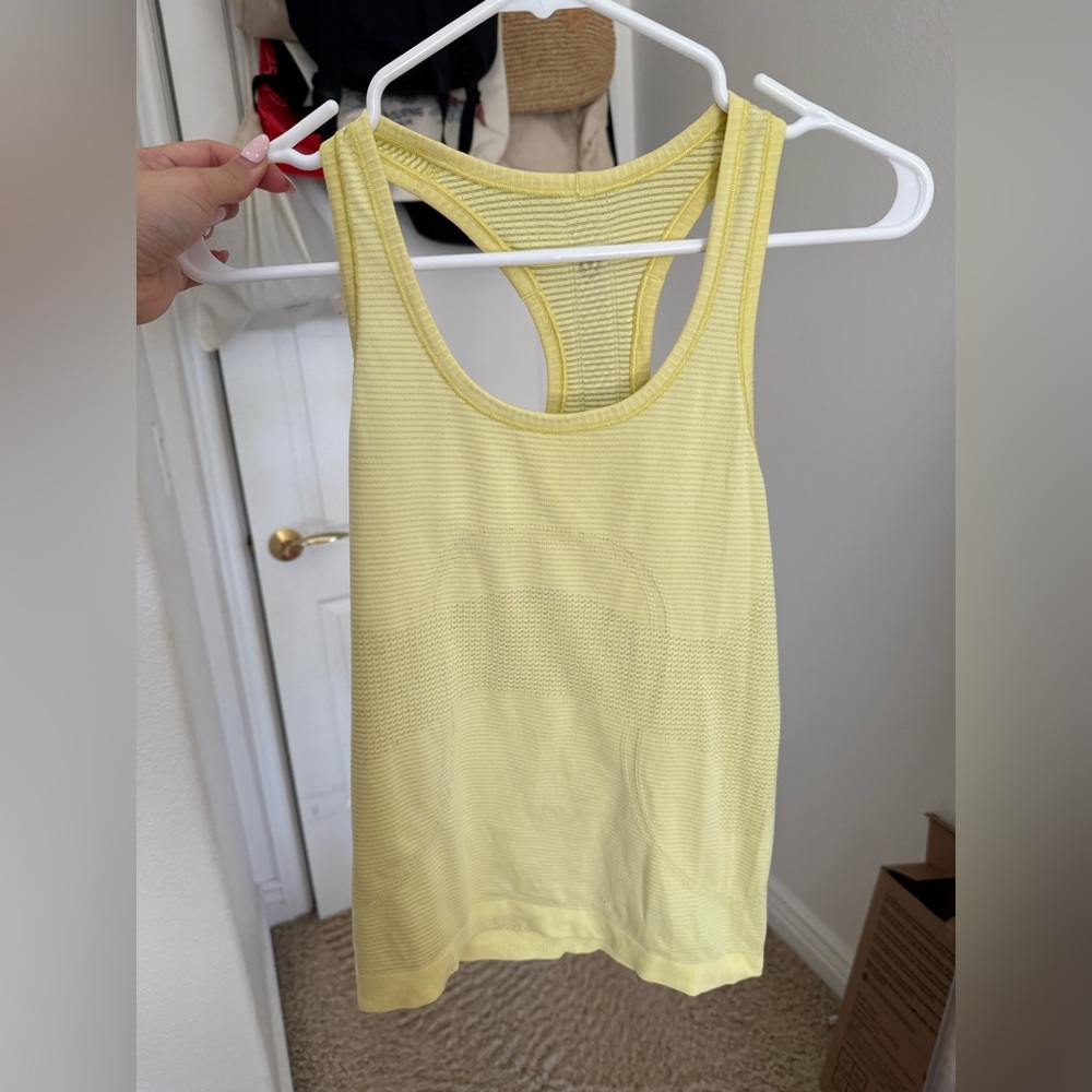 Lululemon Swiftly Tech Racerback Tank Top Butter Yellow